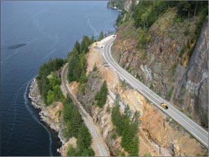 View of Improved Sea2Sky Hwy