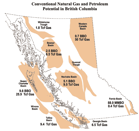 Conventional Natural Gas and Petroleum Potential in British Columbia.