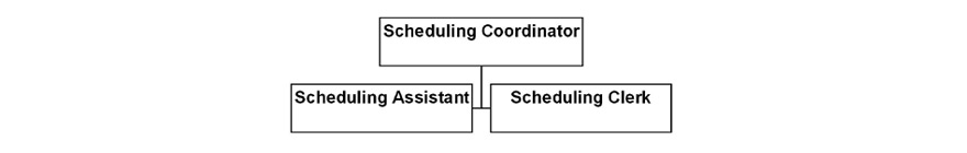 Organization Chart -- Scheduling Branch.