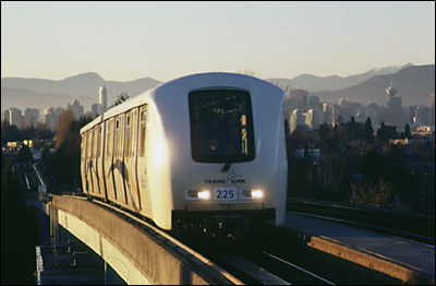The SkyTrain.