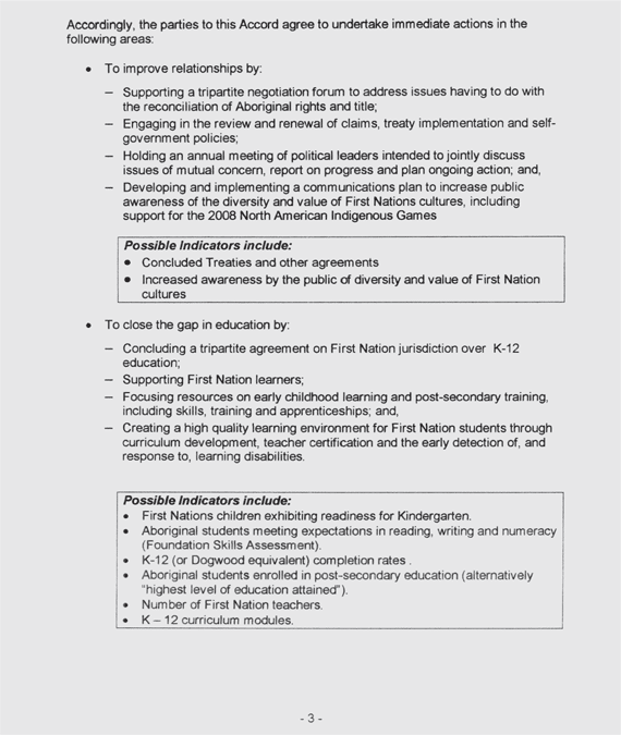 Transformative Change Accord - continued.