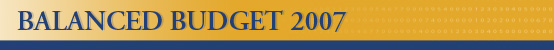 Balanced Budget 2007