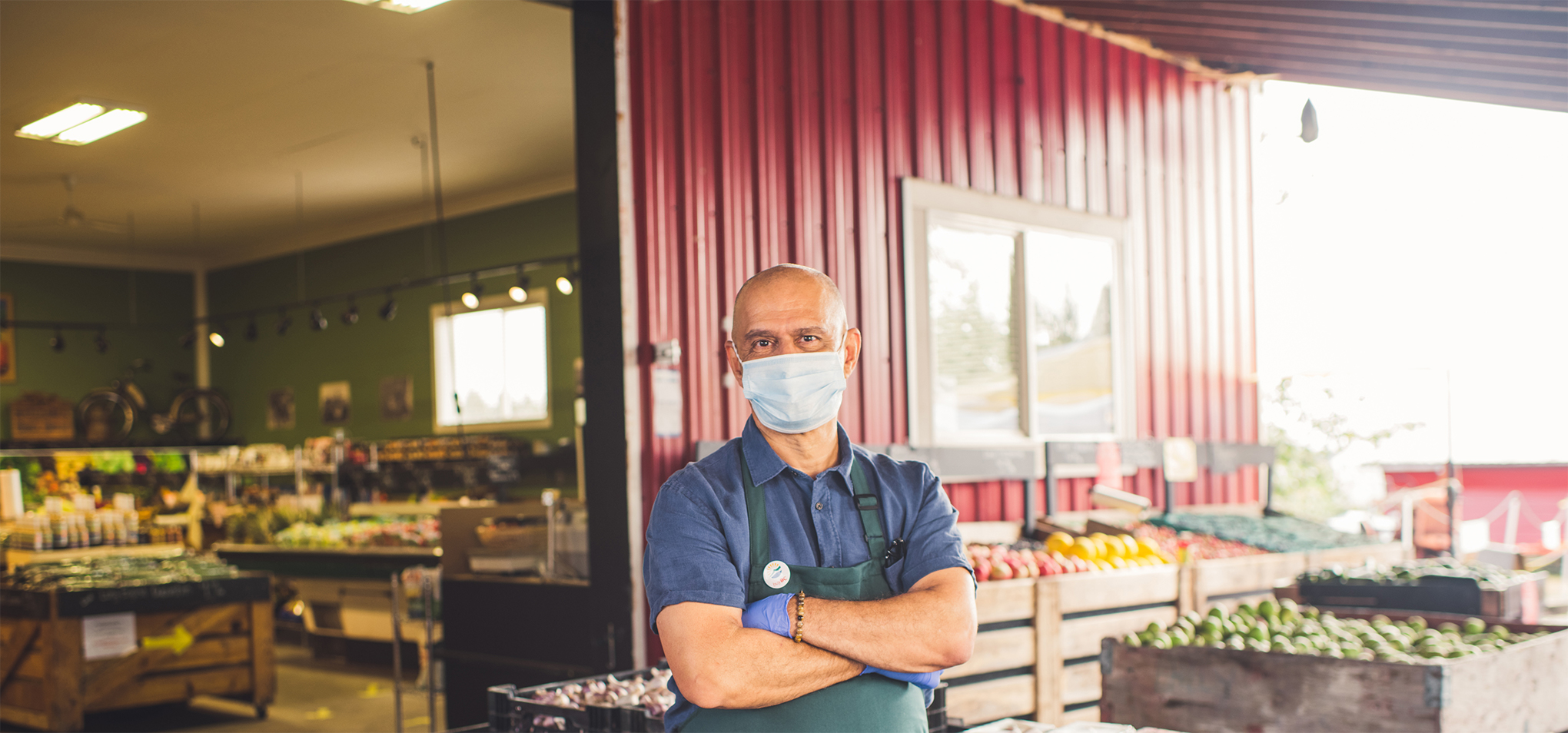 smiling mother and baby in a urban environment