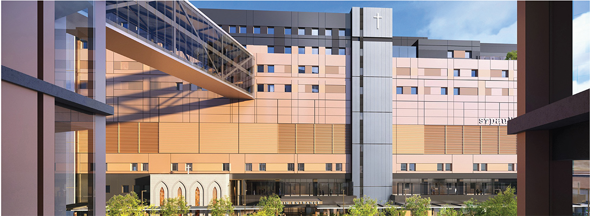 a landscape picure of a hospital