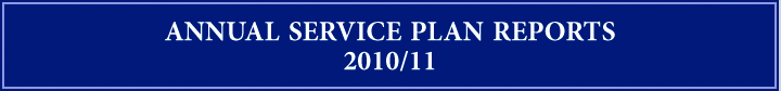Annual Service Plan Reports 2009/10